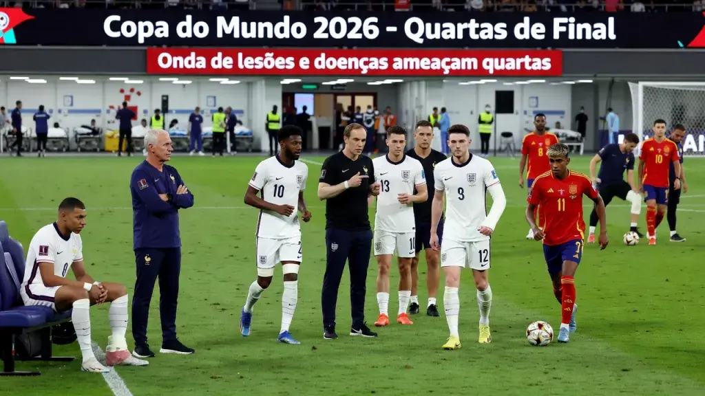 Copa do Mundo 2026: quartas de final ameaçadas por onda de lesões e doenças nos elencos